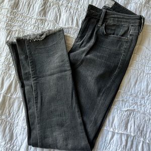 Free People Black Frayed Jeans